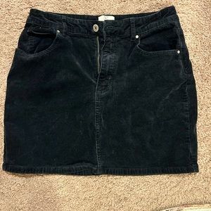 Cotton On black corduroy skirt size 10